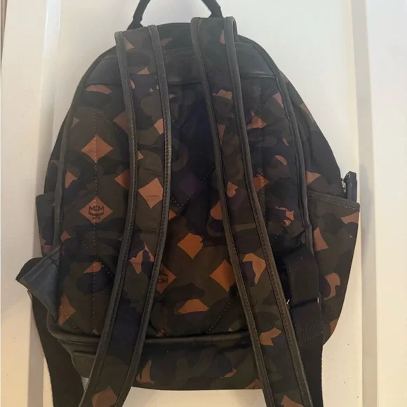 MCM Dieter Munich Lion Camo Nylon Backpack